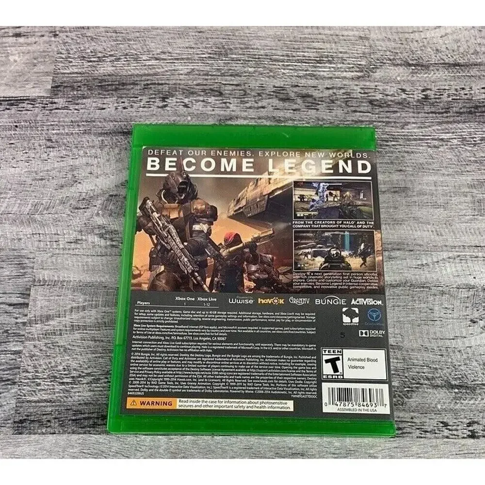Destiny Xbox One Game Complete With Case & Manual Teen Rated